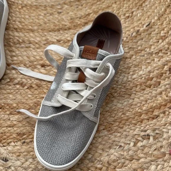 OluKai Gray and White Women's Sneakers - Picture 6 of 7
